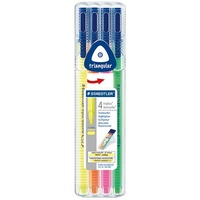 Highlighter Staedtler Textsurfer Wallet 4 Triplus 362 SB4 Assorted 