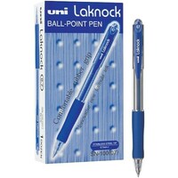 Pens Uniball SN100F Laknock BP RT Fine Blue box 12 SN100FBL