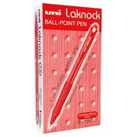 Pens Uniball SN100M BP RT Laknock Medium Red box 12 SN100MR 