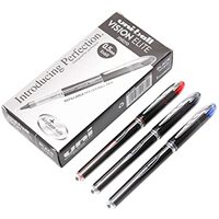 Pens Uniball UB205 Vision Elite Micro 0.5mm Liquid Ink Rollerball Black box 12 UB205BK