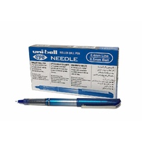 Pen Uniball UB185S Blue box 12 Needle Point Roller Ball 0.5mm Fine #UB185SBL