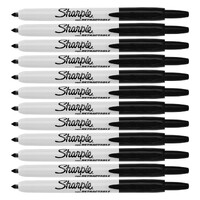 Marker Sharpie Perm Fine RT Black Box 12 Retractable #36701 Permanent 