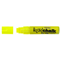 Liquid Chalk Dry Wipe 15mm Yellow Markers Texta Jumbo Card of 1 0388020