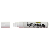 Liquid Chalk Dry Wipe 15mm White Markers Texta Jumbo Card of 1 0388060