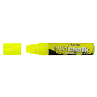 Liquid Chalk Marker Texta Jumbo Wet Wipe 15mm Yellow Card of 1 0388180 