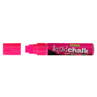 Liquid Chalk Marker Texta Jumbo Wet Wipe 15mm Pink Card of 1 0388190