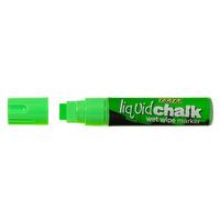 Liquid Chalk Marker Texta Jumbo Wet Wipe 15mm Green Card of 1 0388210