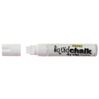 Liquid Chalk Marker Texta Jumbo Wet Wipe 15mm White Card of 1