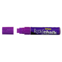 Liquid Chalk Marker Texta Jumbo Wet Wipe 15mm Purple Card of 1 0388230