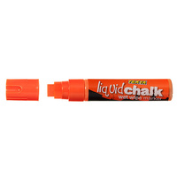 Liquid Chalk Marker Texta Jumbo Wet Wipe 15mm Orange Card of 1 0388240