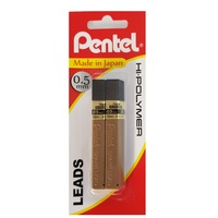 Pencil Leads Pentel 0.5mm 2B  2 Tubes Per Blister Card