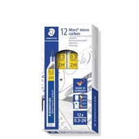 Leads Staedtler 0.3 2H Micro Carbon 250 Box of 12 tubes of 12 leads