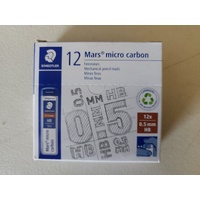 Leads Staedtler 0.5 HB Micro Carbon 250 Box of 12 tubes of 12 leads #250 05-HB
