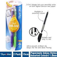 Stylus Pen Papermate Inkjoy 2 in 1 Card 2 ASSORTED COLOURS