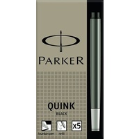 Parker Pen Refill Fountain Ink Black pack 5 Long Cartridges