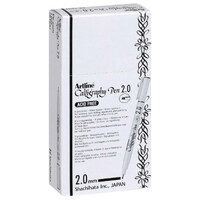 Pen Artline  242 Calligraphy 2mm Black Box 12 Wedge nib with a 2mm line width