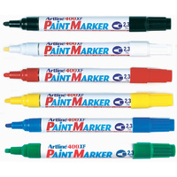 Paint Marker 2.3mm Line Artline 400 Bullet Point Assorted Box 12 400XF #140042