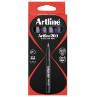 Pen Artline  200 0.4mm Fine Purple Box 12 Fineliners 120006