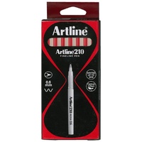 Pen Artline  210 Fineliner 0.6 Medium Red Box 12 #121002