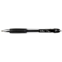 Pen Artline Flow Retractable Gel 1.0mm Medium Black Box 12 187101