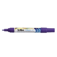 Marker Glass Artline 4mm Purple Box 12 #183006 for writing on glassboards and windows