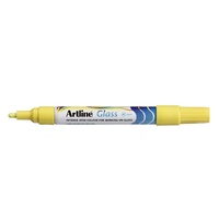 Marker Glass Artline 4mm Yellow Box 12 #183007 for writing on glassboards and windows