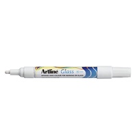 Marker Glass Artline 4mm White Box 12 #183033 for writing on glassboards and windows