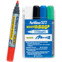 Marker Whiteboard Artline  577 Bullet Tip Assorted 157744 - wallet 4 
