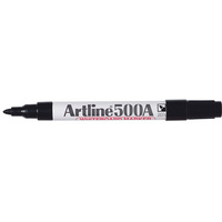Marker Whiteboard Artline  500A Bullet Tip Black Box 12 150001