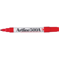 Marker Whiteboard Artline  500A Bullet Tip Red Box 12 150002