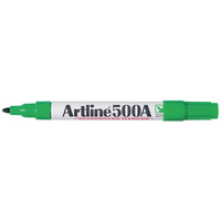 Marker Whiteboard Artline  500A Bullet Tip Green Box 12 150004