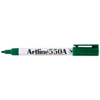 Marker Whiteboard Artline  550A Bullet Tip Green Box 12  1.2mm Fine point