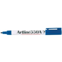 Marker Whiteboard Artline  550A Bullet Tip Blue Box 12  1.2mm Fine point