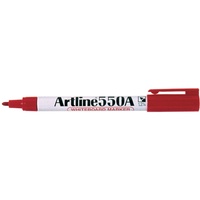 Marker Whiteboard Artline  550A Bullet Tip Red Box 12 1.2mm Fine point
