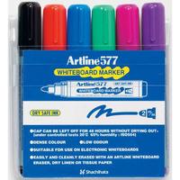 Marker Whiteboard Artline  577 Bullet Tip Assorted 157746 - wallet 6 