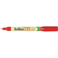 Marker Artline 725 0.4mm Red Box 12 Box 12 Superfine Tip Permanent #172502