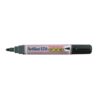 Marker Artline 170 Bullet Tip Black Box 12 Permanent Dry Safe # 101701