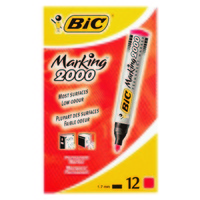 Marker Bic Permanent Bullet Tip 200003 Red Box 12