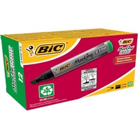 Marker Bic Chisel tip Permanent Green box 12 230002