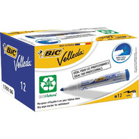 Whiteboard Marker Bullet Blue Box 12 Bic Velleda 170106 904938