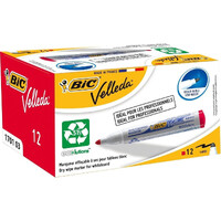 Whiteboard Marker Bullet Red Box 12 Bic Velleda 170103 904939