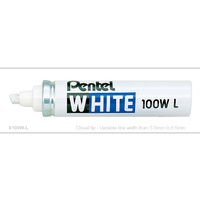 Paint Markers Pentel X100WL Chisel White Broad Each