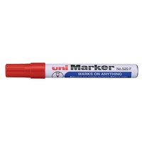 Marker Uni 520F Bullet Point Red Box 12 Permanent