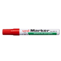 Marker Uni 580B Chisel Point Red Point Box 12 Permanent