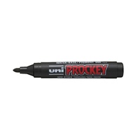 Markers Uni Prockey PM122 Bullet Point Black Box 12 Permanent, odourless, water-based pigment ink marker