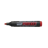 Markers Uni Prockey PM126 Chisel Point Red Box 12 Permanent, odourless, water-based pigment ink marker.