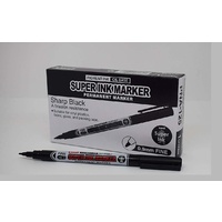 Marker Uniball Super Ink Permanent 0.9mm PNA125 Black - box 12 