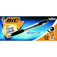 Pen Bic Atlantis Stic Easyglide 2253 Black Box 12 