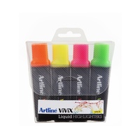 Highlighter Artline Vivix Assorted wallet of  4  #167074