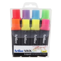 Highlighter Artline Vivix Assorted wallet of  8 # 167078 